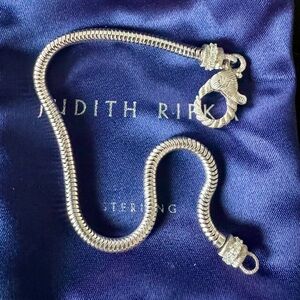 Judith Ripka Silver Charm Bracelet 7 1/4”
